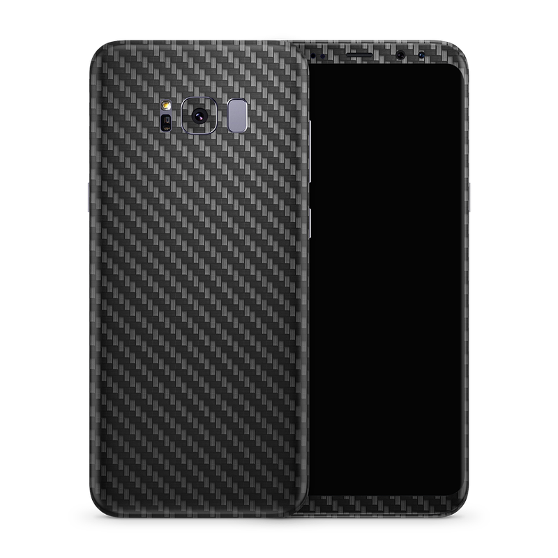 SkinNit Decal Sticker Skin Samsung Galaxy S8 Plus Carbon Fiber Black (Decal Skin)