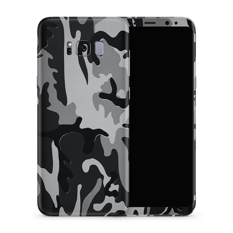 SkinNit Decal Sticker Skin Samsung Galaxy S8 Camo Snow (Decal Skin)