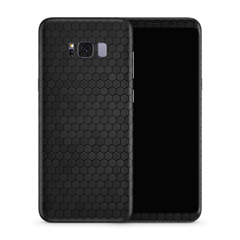 SkinNit Decal Sticker Skin Samsung Galaxy S8 Plus Honeycomb Black (Decal Skin)