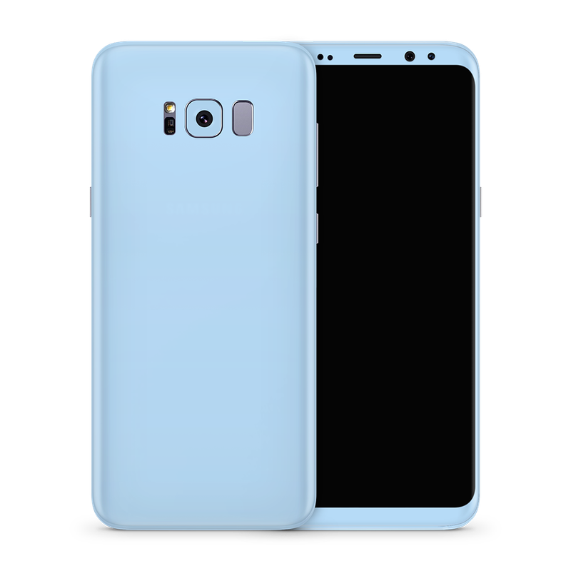 SkinNit Decal Sticker Skin Samsung Galaxy S8 Pastel Blue (Decal Skin)