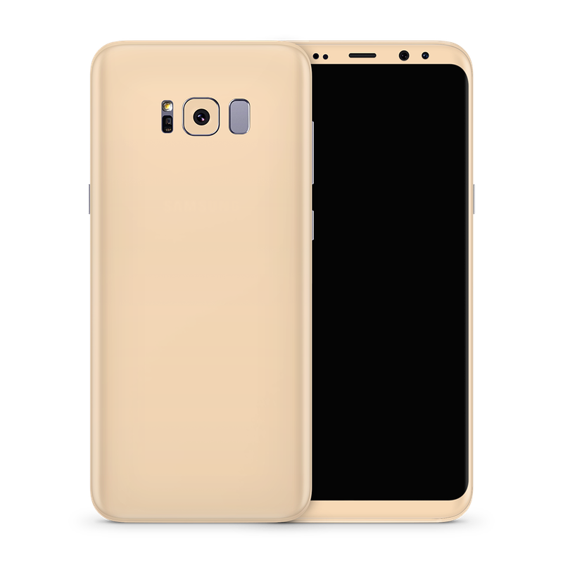 SkinNit Decal Sticker Skin Samsung Galaxy S8 Pastel Orange (Decal Skin)