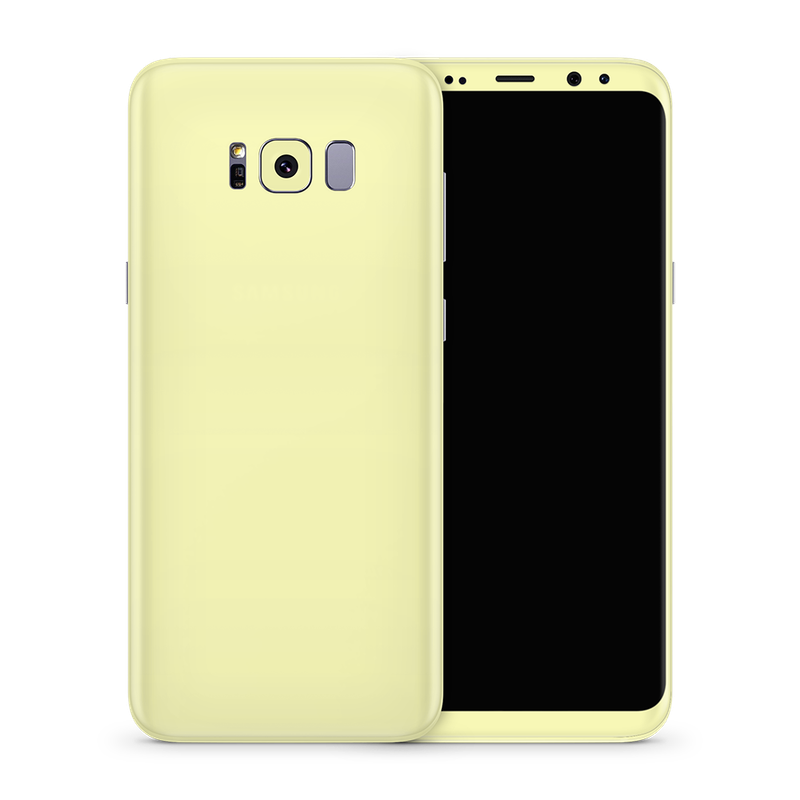 SkinNit Decal Sticker Skin Samsung Galaxy S8 Pastel Yellow (Decal Skin)