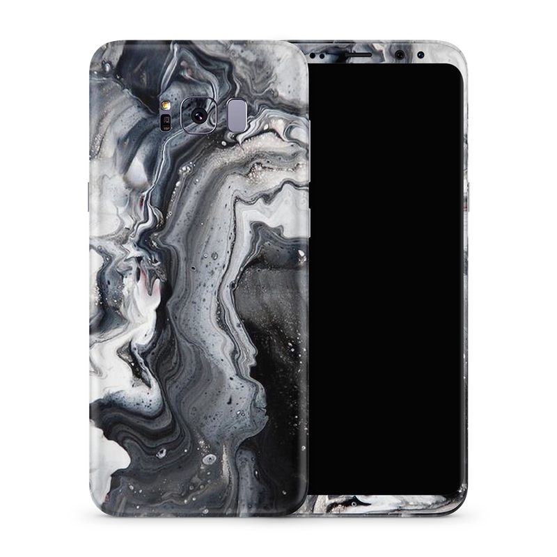 SkinNit Decal Sticker Skin Samsung Galaxy S8 Marble White Desert (Decal Skin)