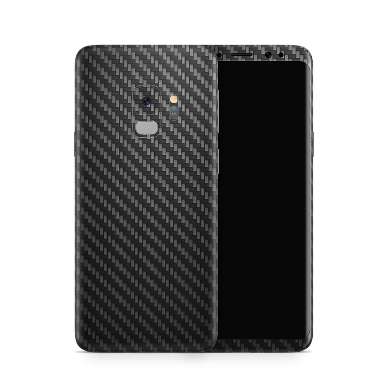 SkinNit Decal Sticker Skin Samsung Galaxy S9 Carbon Fiber Black (Decal Skin)