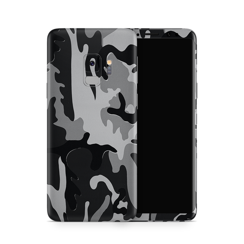 SkinNit Decal Sticker Skin Samsung Galaxy S9 Camo Snow (Decal Skin)