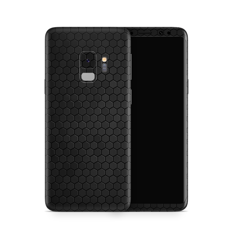 SkinNit Decal Sticker Skin Samsung Galaxy S9 Honeycomb Black (Decal Skin)