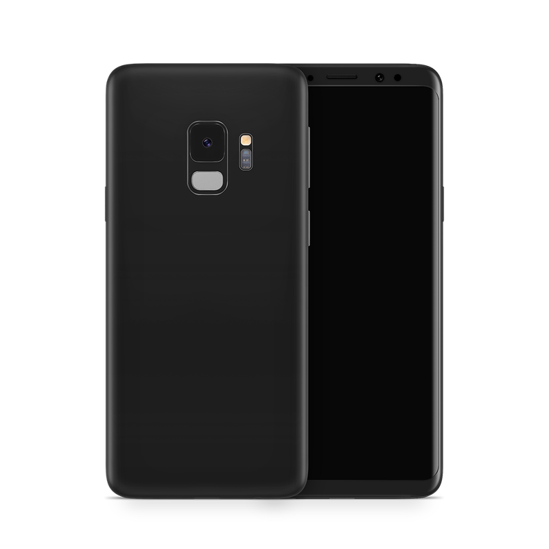 SkinNit Decal Sticker Skin Samsung Galaxy S9 Matte Black (Decal Skin)