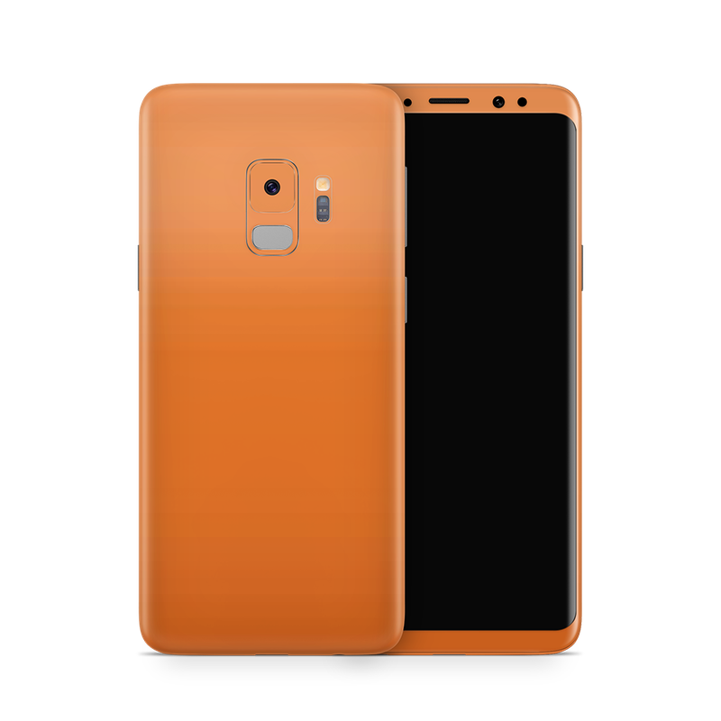SkinNit Decal Sticker Skin Samsung Galaxy S9 Orange (Decal Skin)