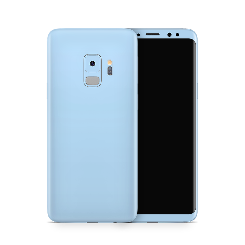 SkinNit Decal Sticker Skin Samsung Galaxy S9 Pastel Blue (Decal Skin)