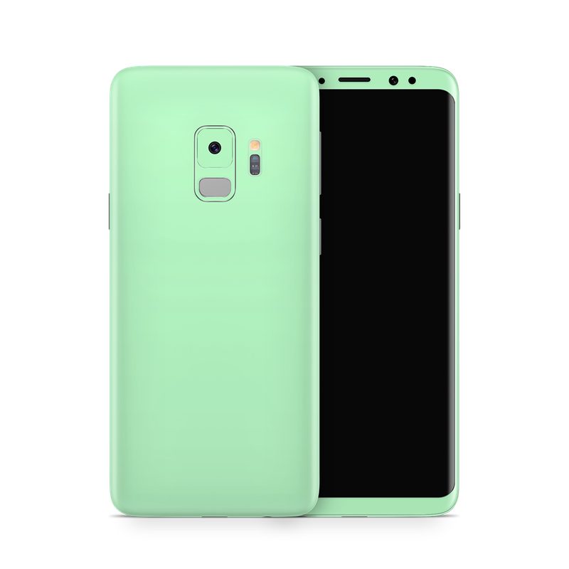 SkinNit Decal Sticker Skin Samsung Galaxy S9 Pastel Green (Decal Skin)