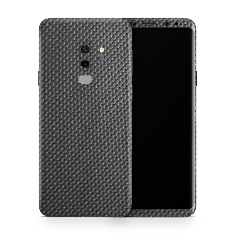 SkinNit Decal Sticker Skin Samsung Galaxy S9 Plus Carbon Fiber Anthracite (Decal Skin)