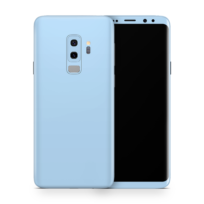 SkinNit Decal Sticker Skin Samsung Galaxy S9 Plus Pastel Blue (Decal Skin)