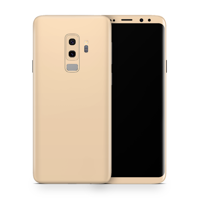 SkinNit Decal Sticker Skin Samsung Galaxy S9 Plus Pastel Orange (Decal Skin)