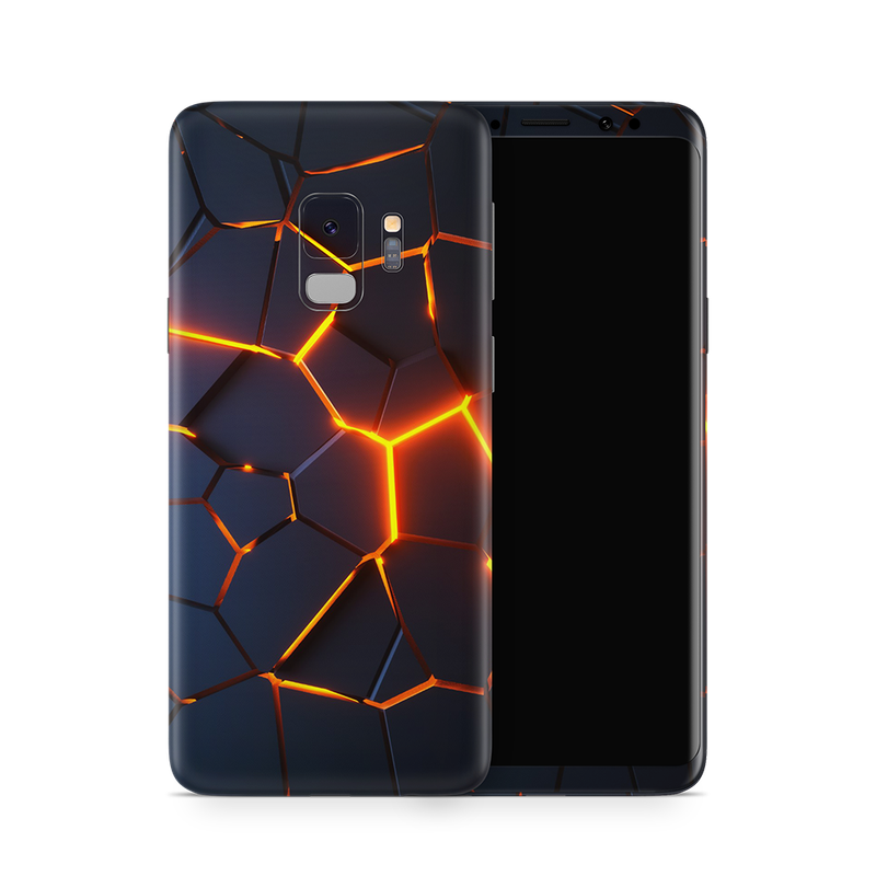 SkinNit Decal Sticker Skin Samsung Galaxy S9 Premium Lava (Decal Skin)