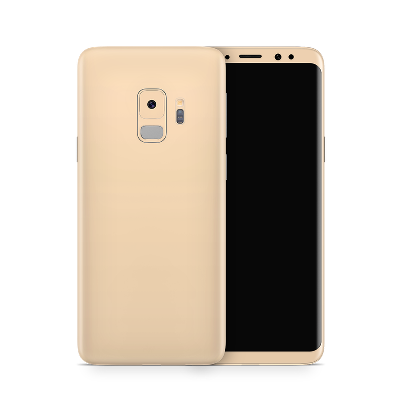SkinNit Decal Sticker Skin Samsung Galaxy S9 Pastel Orange (Decal Skin)