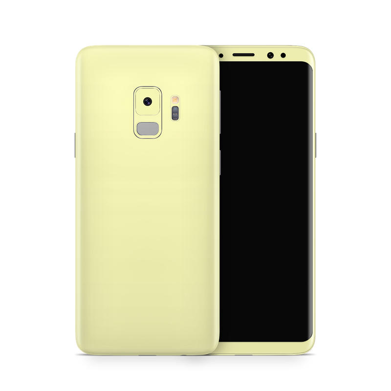 SkinNit Decal Sticker Skin Samsung Galaxy S9 Pastel Yellow (Decal Skin)