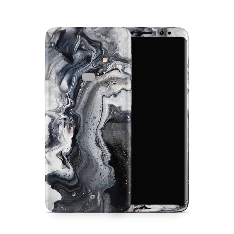SkinNit Decal Sticker Skin Samsung Galaxy S9 Marble White Desert (Decal Skin)