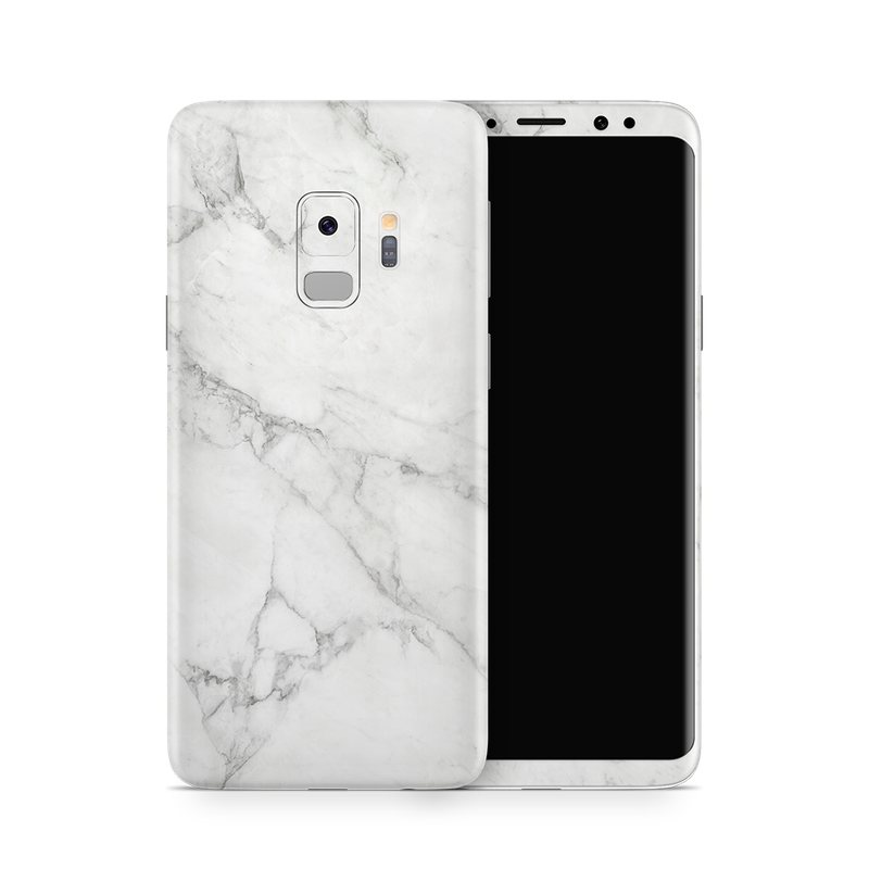 SkinNit Decal Sticker Skin Samsung Galaxy S9 Marble White (Decal Skin)