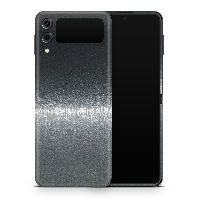 SkinNit Decal Sticker Skin Samsung Galaxy Z Flip 3 Brushed Steel (Decal Skin)