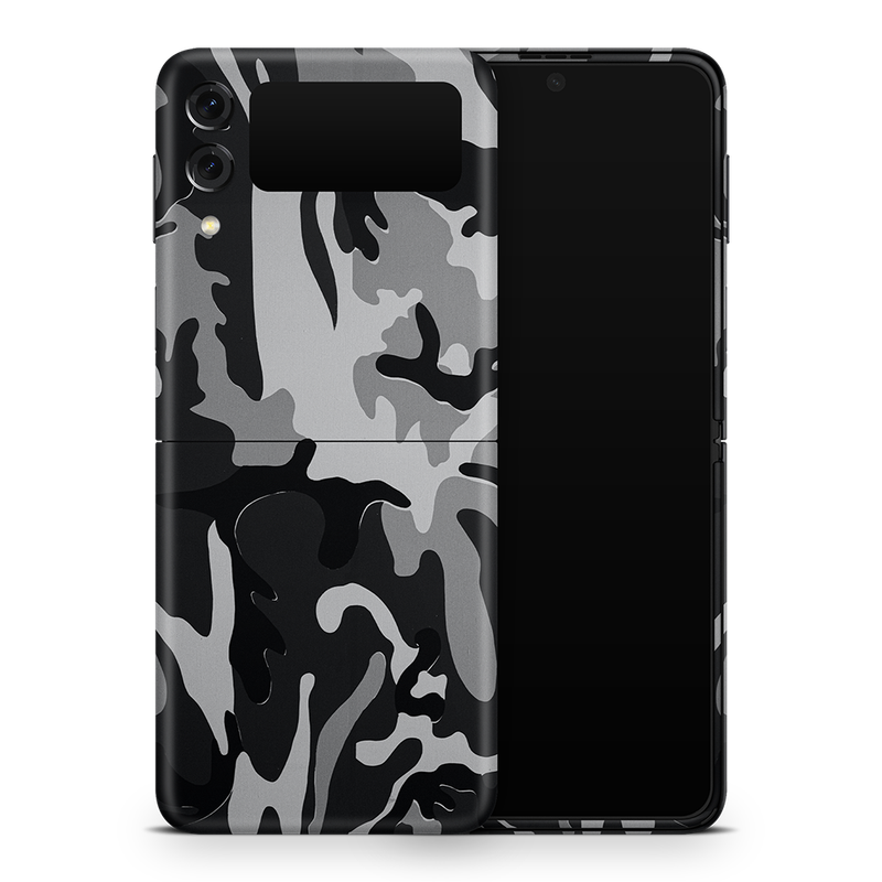 SkinNit Decal Sticker Skin Samsung Galaxy Z Flip 3 Camo Snow (Decal Skin)