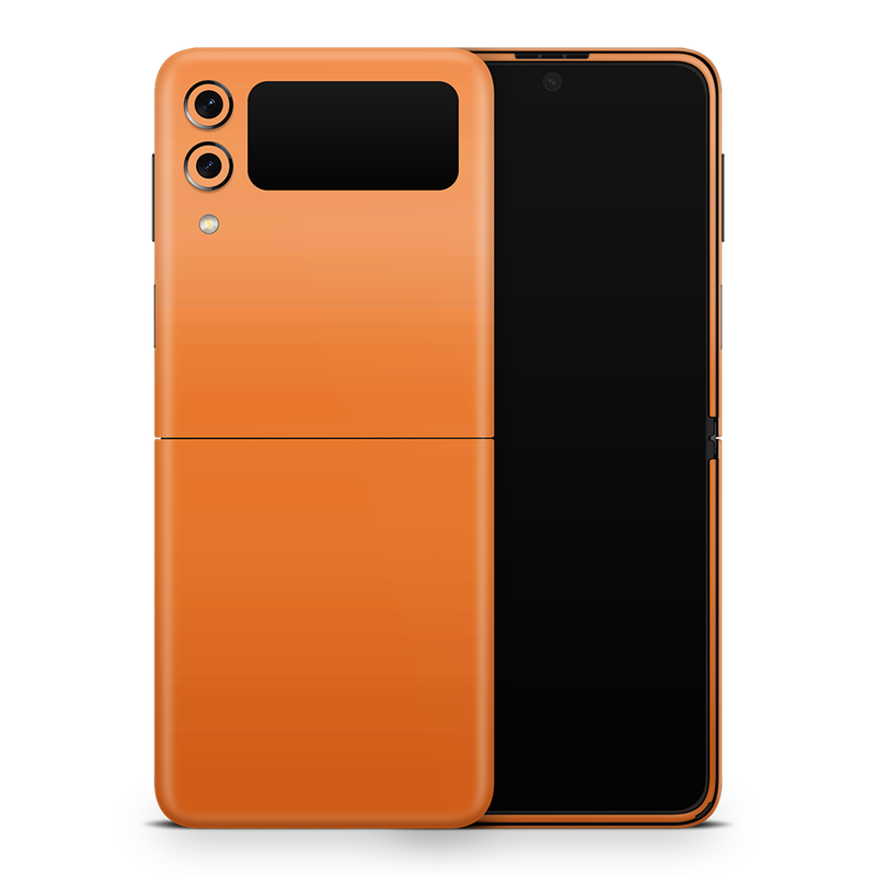 SkinNit Decal Sticker Skin Samsung Galaxy Z Flip 3 Orange (Decal Skin)