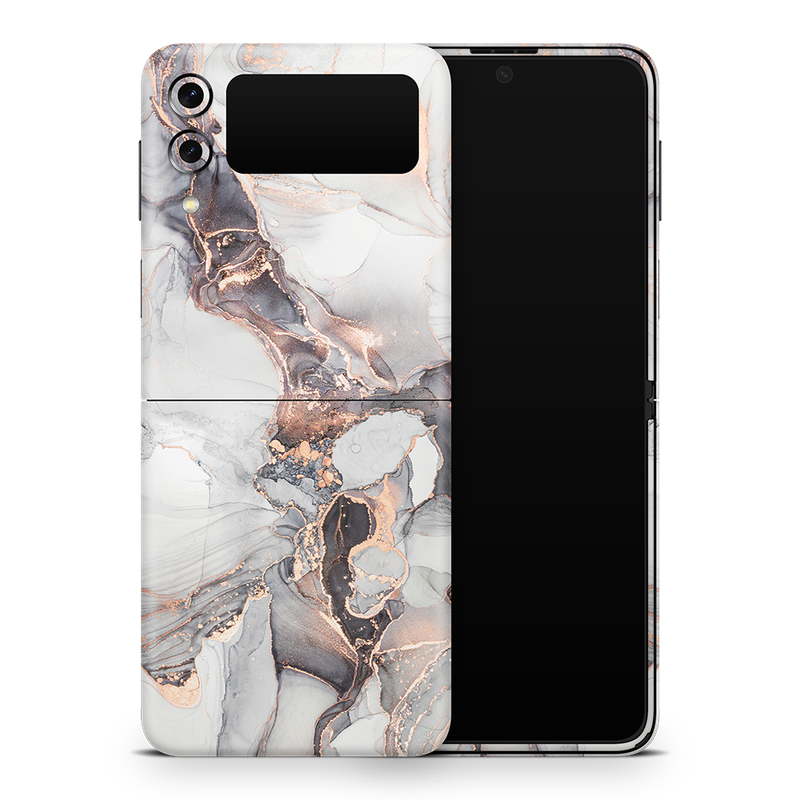 SkinNit Decal Sticker Skin Samsung Galaxy Z Flip 3 Marble Mystic (Decal Skin)