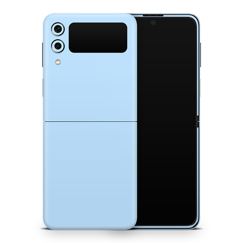 SkinNit Decal Sticker Skin Samsung Galaxy Z Flip 3 Pastel Blue (Decal Skin)