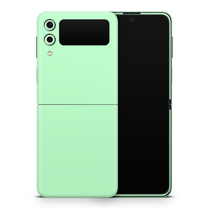 SkinNit Decal Sticker Skin Samsung Galaxy Z Flip 3 Pastel Green (Decal Skin)