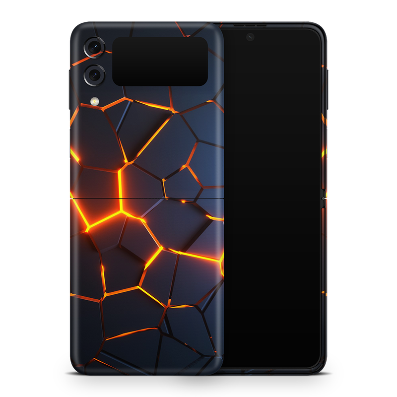 SkinNit Decal Sticker Skin Samsung Galaxy Z Flip 3 Premium Lava (Decal Skin)