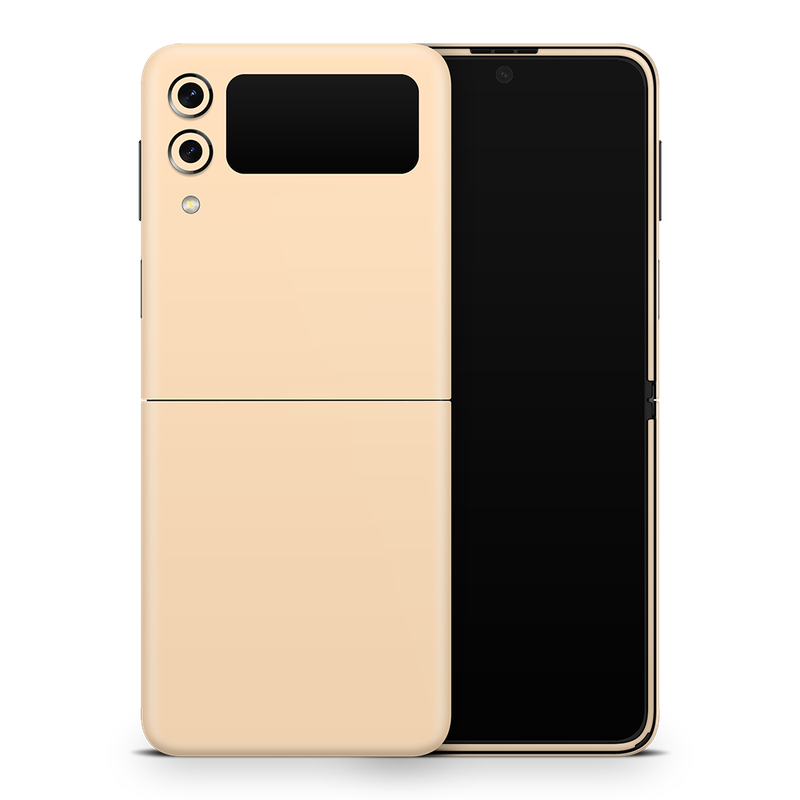 SkinNit Decal Sticker Skin Samsung Galaxy Z Flip 3 Pastel Orange (Decal Skin)