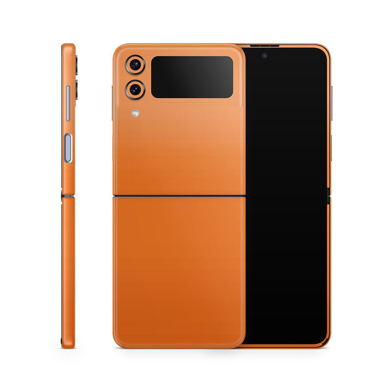 SkinNit Decal Sticker Skin Samsung Galaxy Z Flip 4 Orange (Decal Skin)