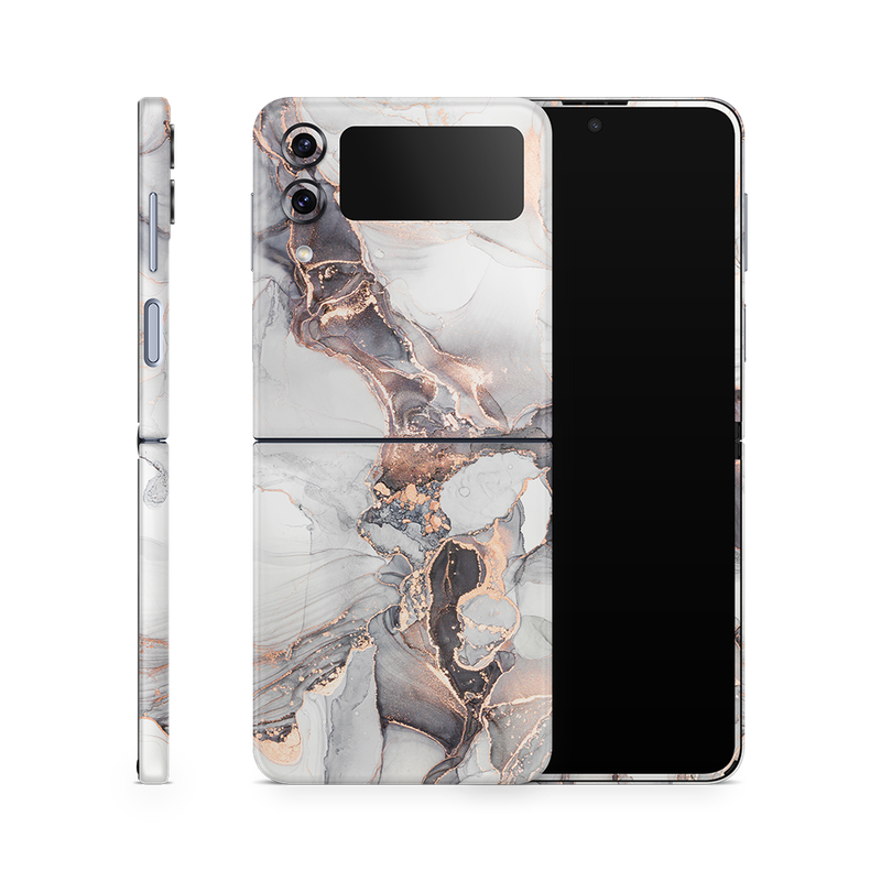 SkinNit Decal Sticker Skin Samsung Galaxy Z Flip 4 Marble Mystic (Decal Skin)