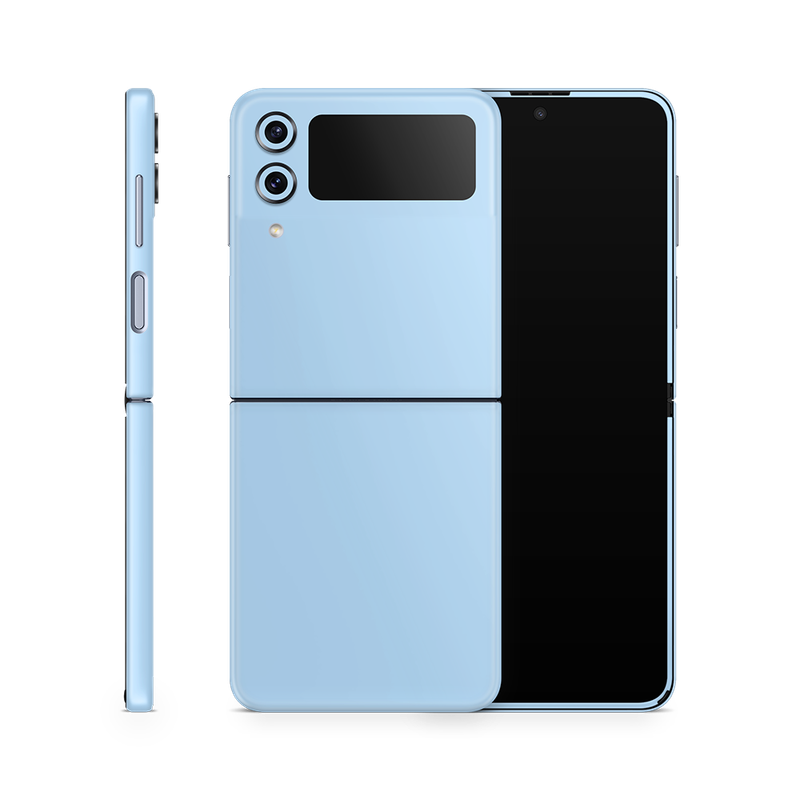SkinNit Decal Sticker Skin Samsung Galaxy Z Flip 4 Pastel Blue (Decal Skin)