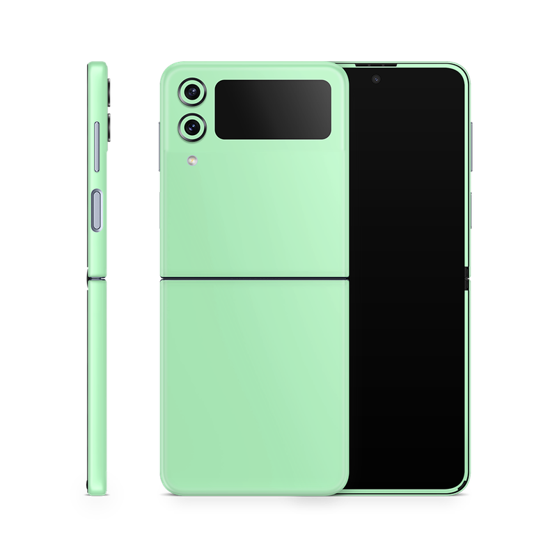 SkinNit Decal Sticker Skin Samsung Galaxy Z Flip 4 Pastel Green (Decal Skin)
