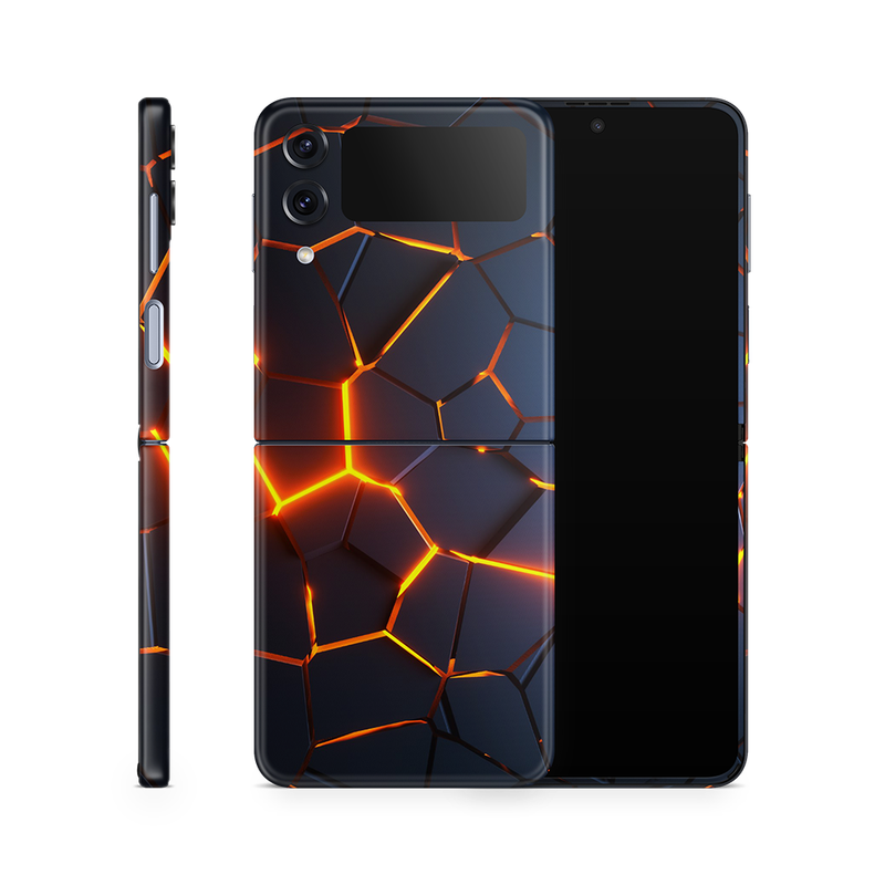 SkinNit Decal Sticker Skin Samsung Galaxy Z Flip 4 Premium Lava (Decal Skin)