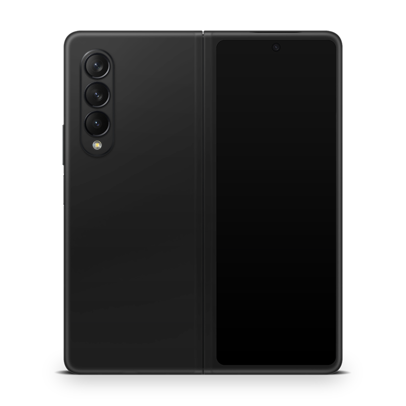 SkinNit Decal Sticker Skin Samsung Galaxy Z Fold 3 Matte Black (Decal Skin)