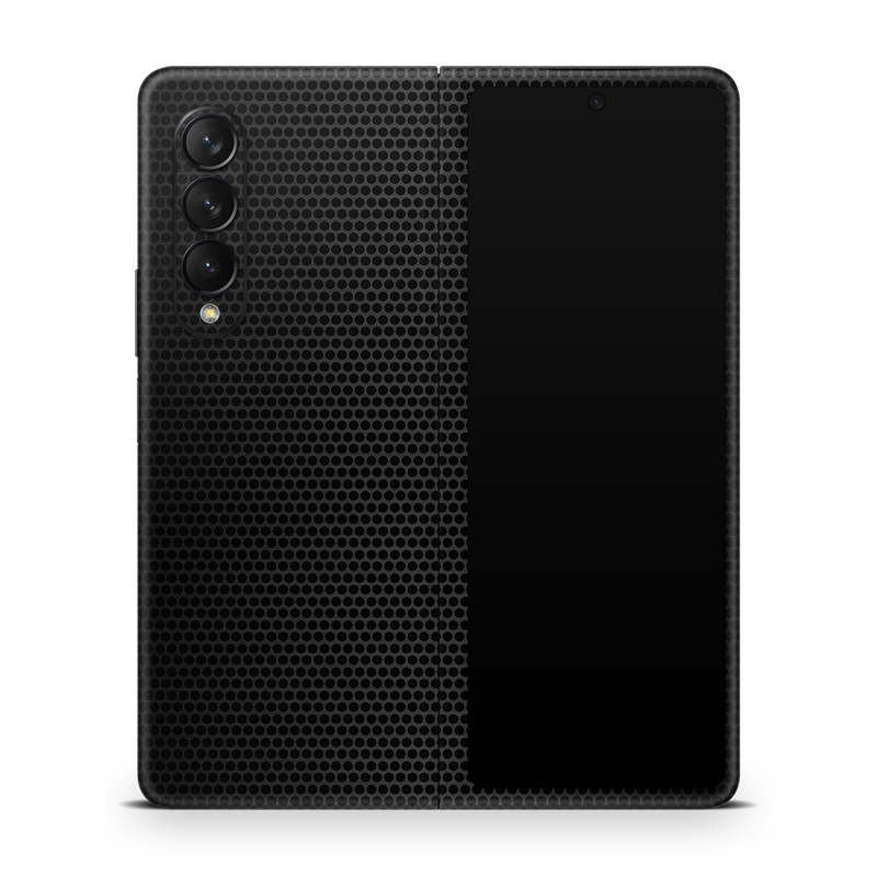 SkinNit Decal Sticker Skin Samsung Galaxy Z Fold 3 Matrix Black (Decal Skin)