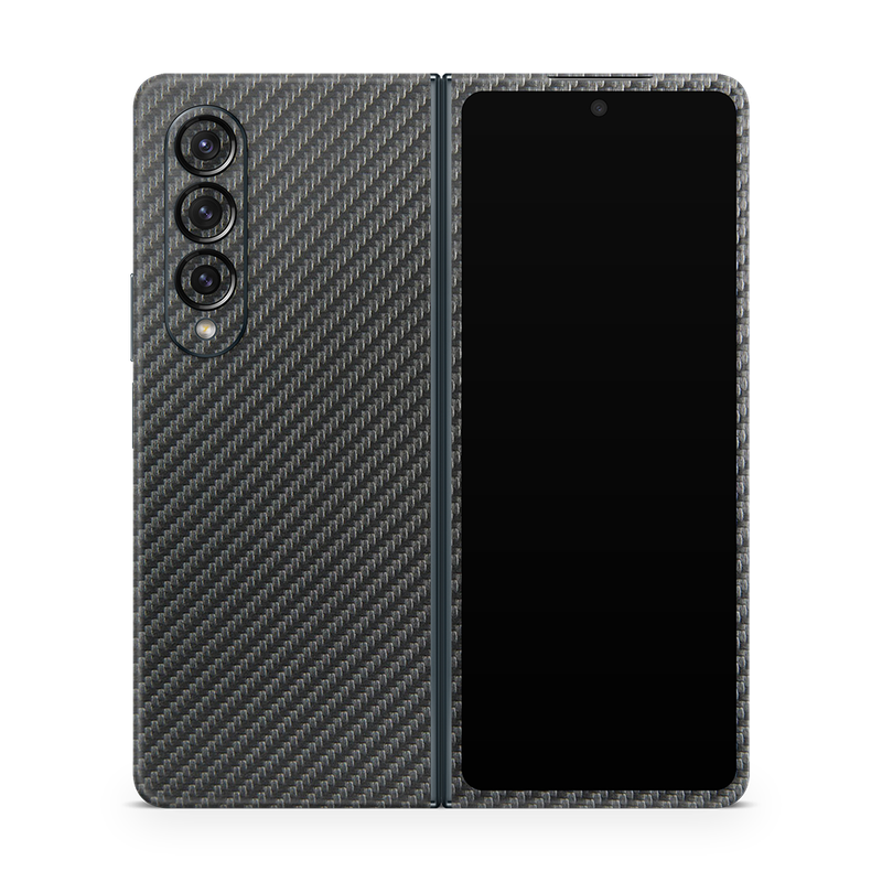 SkinNit Decal Sticker Skin Samsung Galaxy Z Fold 4 Carbon Fiber Anthracite (Decal Skin)