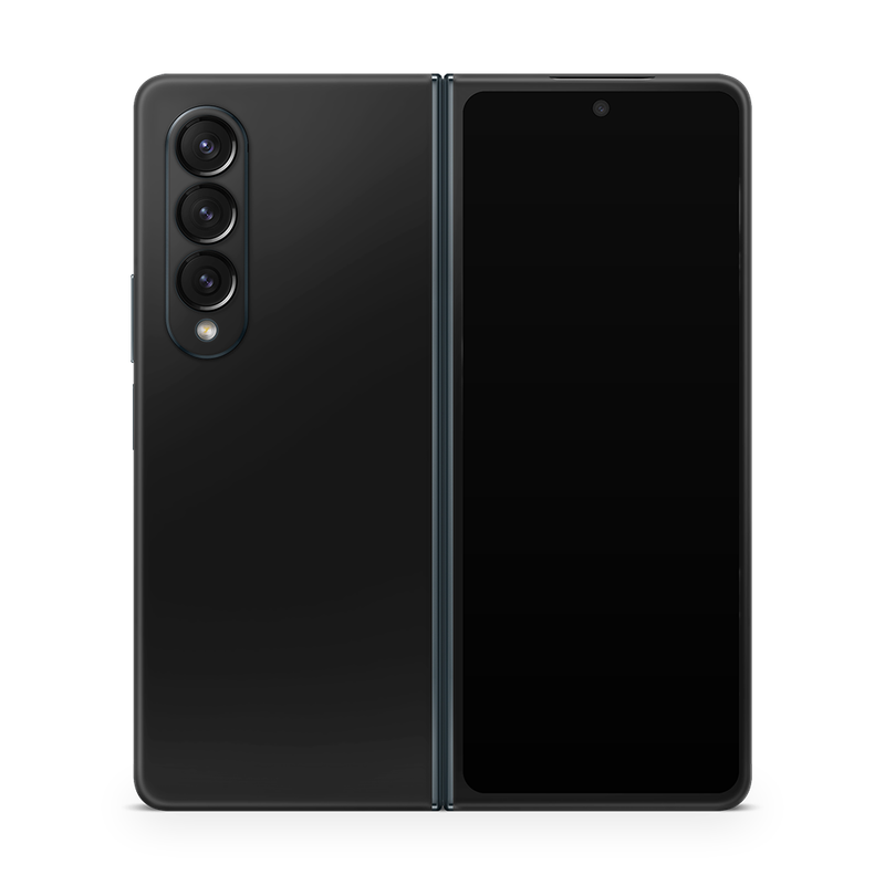 SkinNit Decal Sticker Skin Samsung Galaxy Z Fold 4 Matte Black (Decal Skin)