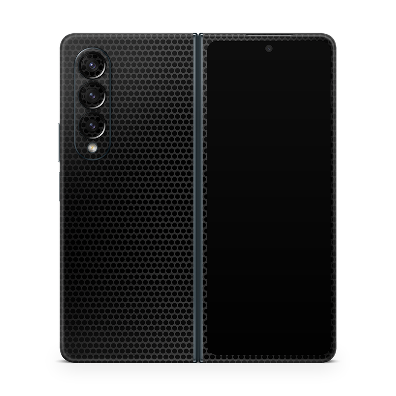SkinNit Decal Sticker Skin Samsung Galaxy Z Fold 4 Matrix Black (Decal Skin)