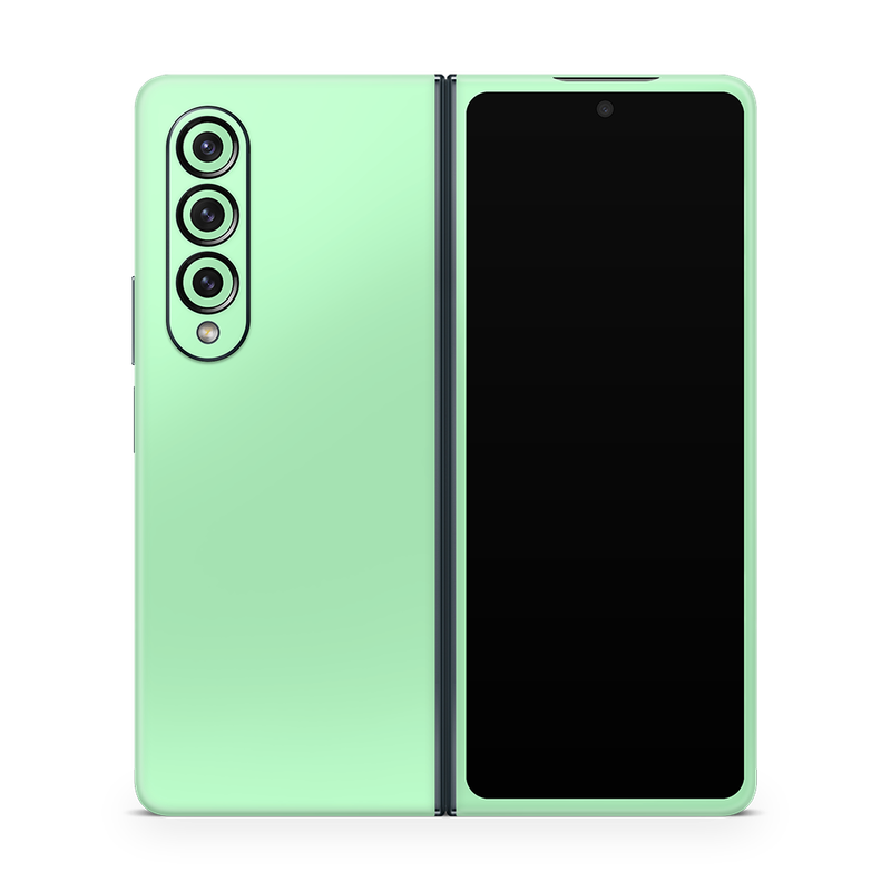 SkinNit Decal Sticker Skin Samsung Galaxy Z Fold 4 Pastel Green (Decal Skin)