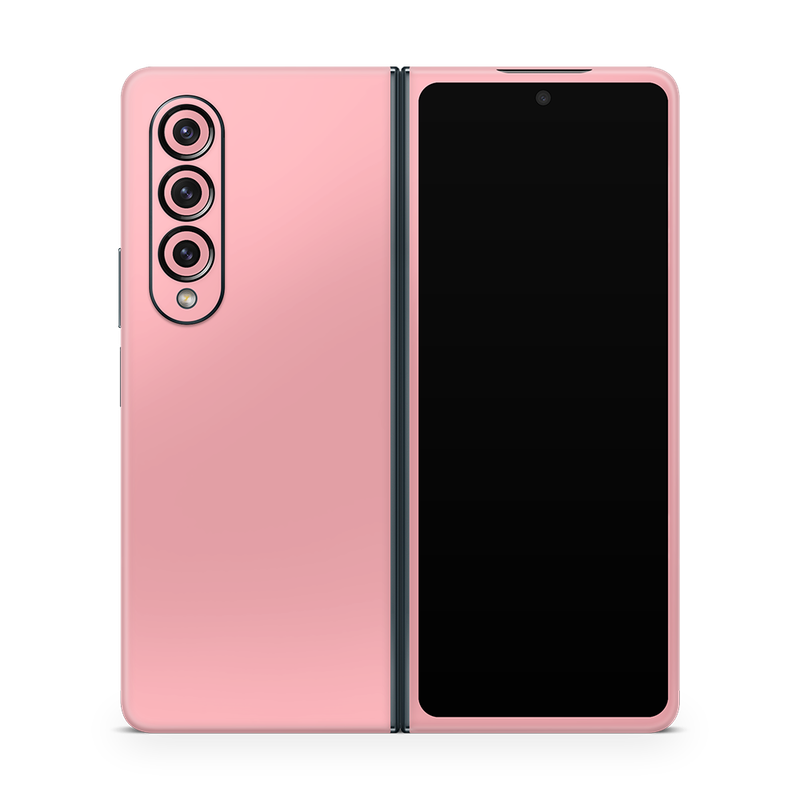 SkinNit Decal Sticker Skin Samsung Galaxy Z Fold 4 Pastel Pink (Decal Skin)