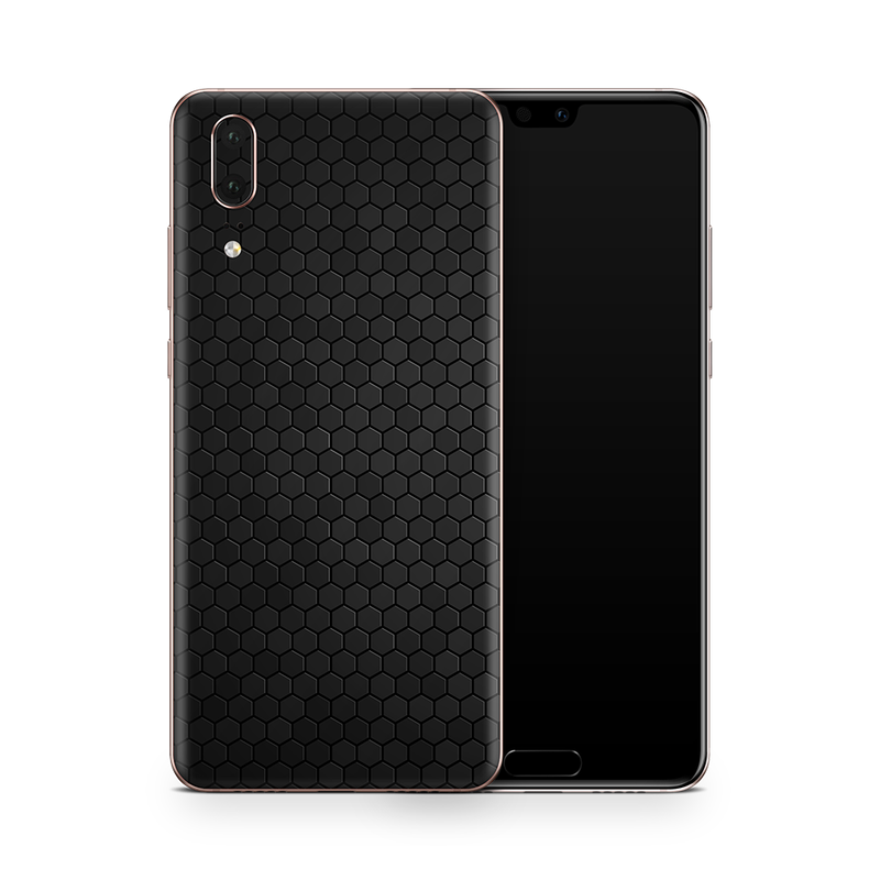 SkinNit Decal Sticker Skin Huawei P20 Honeycomb Black (Decal Skin)