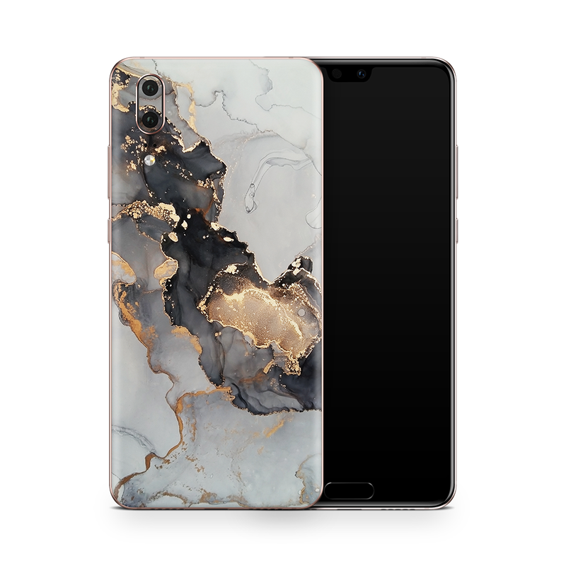 SkinNit Decal Sticker Skin Huawei P20 Pro Marble White Gold (Decal Skin)