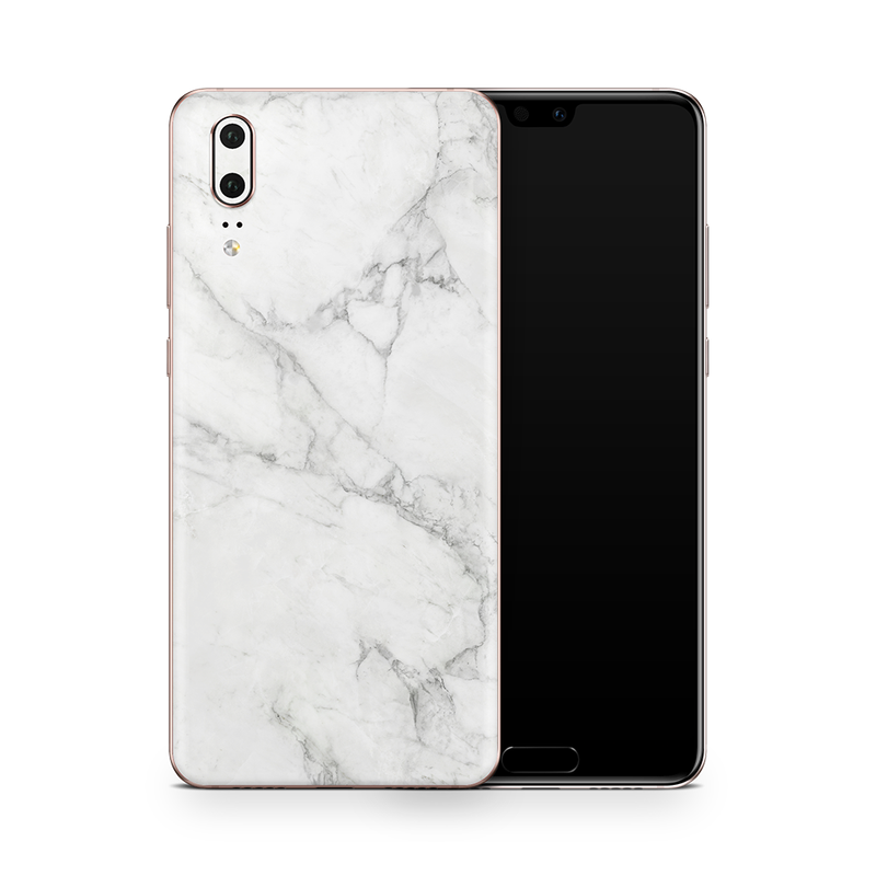 SkinNit Decal Sticker Skin Huawei P20 Marble White (Decal Skin)