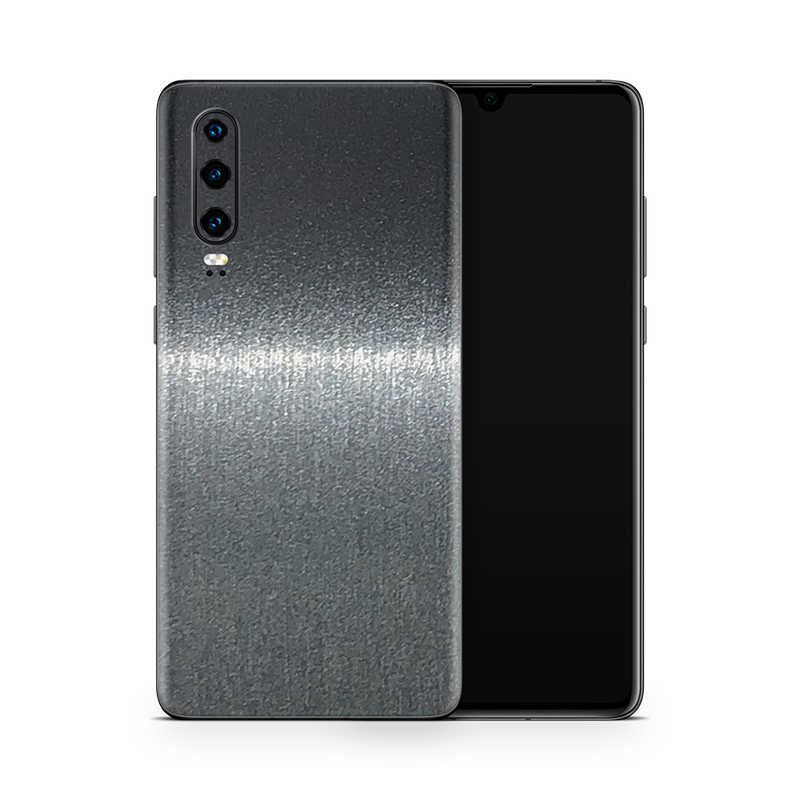 SkinNit Decal Sticker Skin Huawei P30 Brushed Steel (Decal Skin)