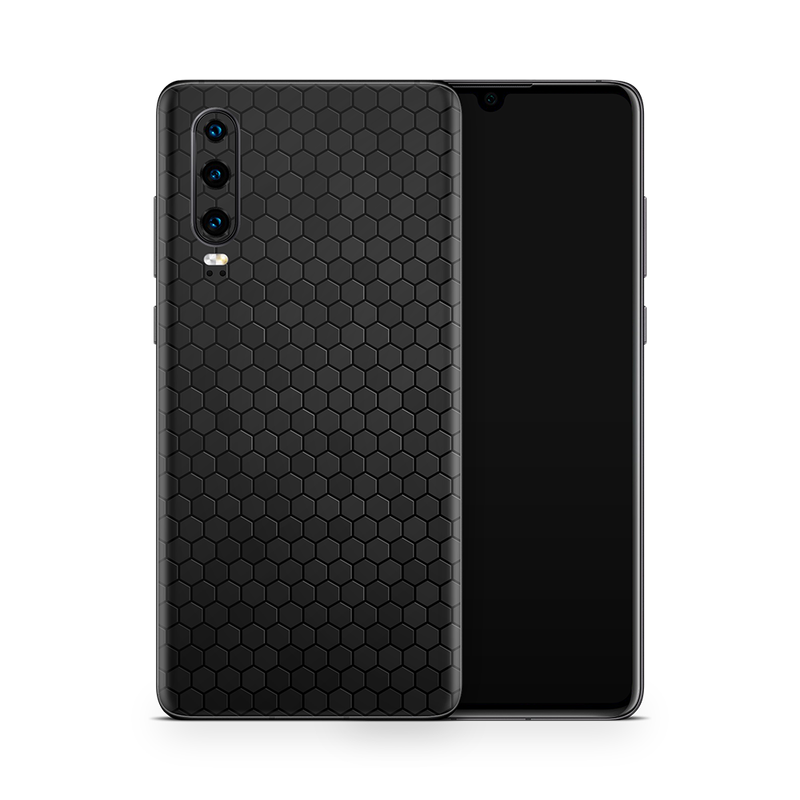 SkinNit Decal Sticker Skin Huawei P30 Lite Honeycomb Black (Decal Skin)