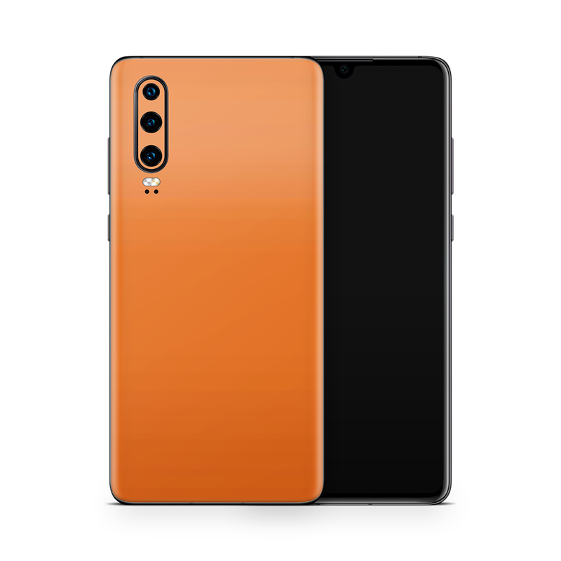 SkinNit Decal Sticker Skin Huawei P30 Matte Orange (Decal Skin)