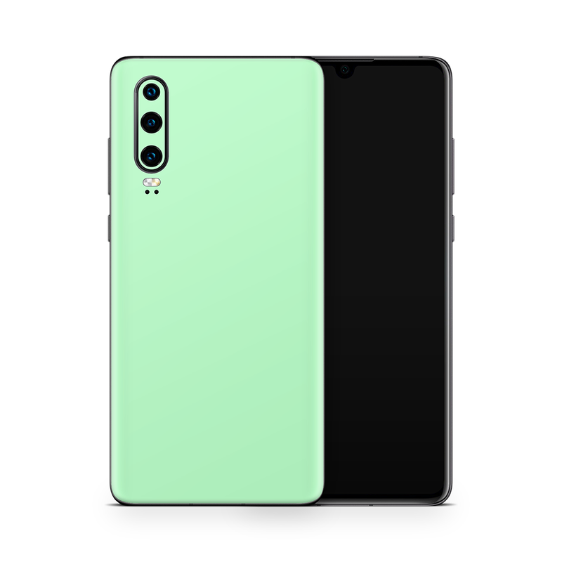 SkinNit Decal Sticker Skin Huawei P30 Pastel Green (Decal Skin)