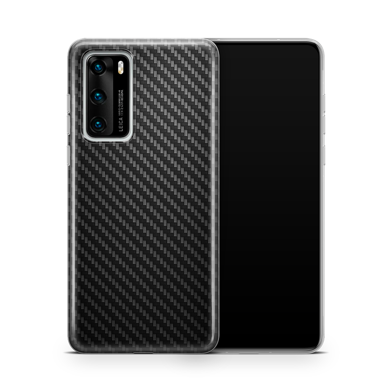 SkinNit Decal Sticker Skin Huawei P40 Carbon Fiber Black (Decal Skin)